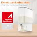 Lifewit Rice Dispenser 25 Lbs(11.3kg), Rice Storage Container Sealed Moisture Proof with Measuring Cup for Kitchen Pantry Household, BPA-Free, 1 Pack Clear, 14 Inches X 14 Inches X 16.8 Inches