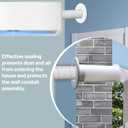 Mini Split Line Set Cover Wall Sleeve 2.87" OD 2.76" ID 7.87" Length, PVC AC Through Wall Pipe Sleeve for HVAC Air Conditioner Line Set Protection