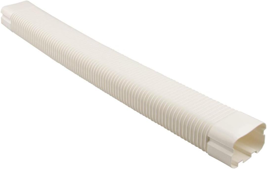LBG Products 3" Flexible Pipe,Accessories of Decorative PVC Line Set Cover Tubing Kit for Central Air Conditioner, Heat Pump, Ductless Mini Split