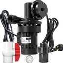 Automatic Utility Sink Pump 1/3 HP, 115V Under-Sink Mounted Heavy-Duty Pump for Gravity-Free Drainage, with Drainage Filter Screen, Integral Check Valve & Ball Valve for Laundry Room and Basement