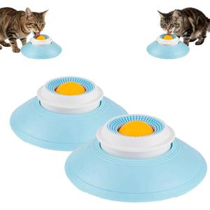 Slow Feeder Cat Bowl, Cat Food Bowl with Cat Lick Ball, Licking A Ball Add More Fun Bowl, Cat Slow Feeder Bowl, Slow Down Eating Speed and Add More Fun for Your Cats.