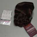 Kaneles Brown Finger Wave Wigs for Women Short Curly 1920s Vintage Natural Flapper Hair Wig Lady Synthetic Cosplay Halloween Costume Wig (Brown)