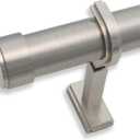 BlastHome Non-Adjustable Luxury Curtain Rods for Windows, 1  Rod Set, 4 foot Fixed Length, Brushed Nickel