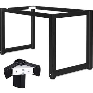 Modern Industrial Metal Table Legs,DIY Black Heavy-Duty Legs for Dining, Desks Powder-Coated Finish, Suitable for Home Offices, Kitchens, and Living Rooms.(28'' * 47'')