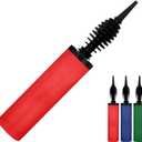 Balloon Pump, Inflator for Balloons, Toy Blower, Foil and Confetti Professional Pumper, Dual Action Hand Air Pump for Balloons. (Red)