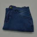 Women's Casual Slit Denim Midi Jean Skirt Stretch High Waisted Button Up Frayed with Pockets (X-Large, 2614blue)