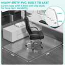 Office Chair Mat for Low Pile Carpet with Lip, 48" x 60" Clear Heavy Duty Plastic Floor Protector for Smooth Rolling Desk & Computer Chairs, Under Desk Chair Mat for Home Office