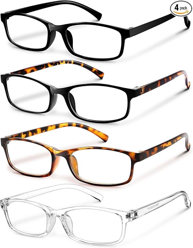 Gaoye +2.0 Multi Pack Reading Glasses  Blue Light Blocking Lenses, TR90 Frames, UV400  Eyeglasses with Clear Vision