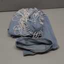 NRTHYE Womens High Waist Ripped Jeans Sexy Pearl Chains Rhinestones Straight Leg Stretch Distressed Denim Pants (Medium, 00light Blue)