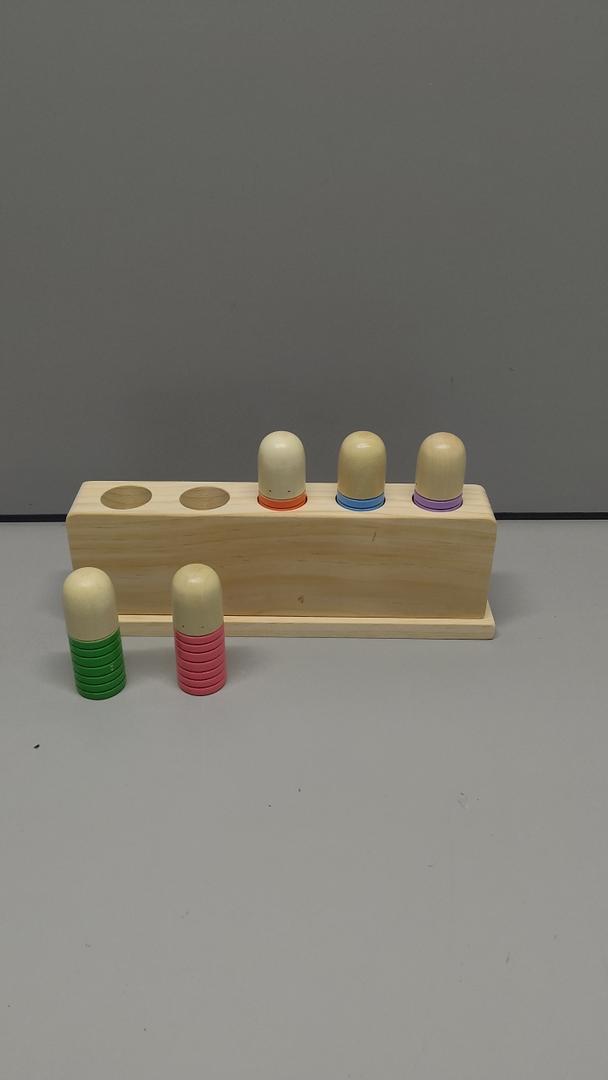 Pop Up Toy Multicolor Puppets | Wooden Color Sorting Toys | STEM Montessori Color Matching Toys | Preschool Learning Educational Toys Gifts for Kids Boys Girls Ages for 1 2 3 Years (Classic Colours)