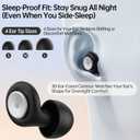 56dB Noise Canceling Earplgs for Sleeping, Pro Sleep Ear Plugs for Side Sleepers, Comfortable & Reusable, Block Snoring, Noise Reduction, Includes 3 Pairs (S/M/L) Black