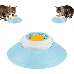 Slow Feeder Cat Bowl, Cat Food Bowl with Cat Lick Ball, Licking A Ball Add More Fun Bowl, Cat Slow Feeder Bowl, Slow Down Eating Speed and Add More Fun for Your Cats.