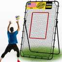 Chaobing Volleyball Rebounder Net, 5-Angle Adjustable with Steel Frame & High-Tension PE Netting, for Lacrosse, Baseball, Soccer Practice Perfect for Setting, Spiking, and Bumping, Size Unknown, Color Black