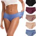 INNERSY Women's Soft & Thin No Show Modal Underwear Quick Dry Panties for Summer 5-Pack (Medium, Morandi)