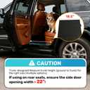 91" Extra Long Dog Ramp for Large Dogs, Heavy Duty Metal Frame Pet Ramp for High SUVs, Trucks and Cars, Portable Folding Travel Dog Ramps with Safety Latch, Supports up to 350lbs