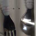 Bumkins Toddler Utensils, Kids Size Fork and Spoon Set, Silicone and Stainless-Steel Training Silverware, Angled Forks/Sporks Feeding, Children Hold Learning to Eat, 18 Mos Up, Vanilla Sprinkles