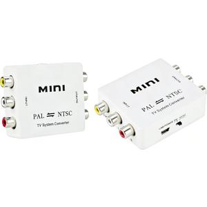 PAL to NTSC/NTSC to PAL Mutual Conversion TV System Converter, Gold-Plated Ports, Compact Design, Used for TV/Computer/Set-top Box/Monitor/Projector
