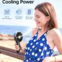 SWEETFULL Portable Misting Fan - 180 Foldable Handheld Personal Fan with Mist Spray, 3 Speeds, 30ml Water Tank, USB Rechargeable for Travel, Outdoors, Makeup, Camping, Home, and Office Use