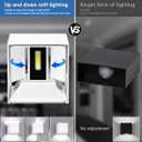 ledmo LED Up and Down Outdoor Wall Sconces White 6000K 20W High Power Aluminum Anti-Rust Exterior Light Fixture IP65 Waterproof Adjustable Light Beam 1800LM for House Home Patio Garage 1 Pack