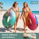 HeySplash Pool Floats, Pool Tubes for Adult, Inflatable Pool Floats Fun Pool Floaties for Swimming Pool Beach Lake River Party Decoration Toys