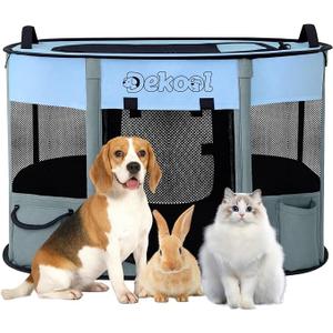 Foldable Pet Playpen, Portable Crate for Dogs & Cats, Indoor Outdoor Travel
Foldable lightweight pet enclosure with carry bag, convenient for daily indoor use and outdoor travel camping, Blue S