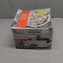 BLACK+DECKER Rice Cooker 6-Cup (Cooked) with Steaming Basket, Removable Non-Stick Bowl, White