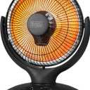 BLACK+DECKER Portable Heater for Rooms up to 161 Sq. Ft., Oscillating Space Heater & Heater for Bedroom with Overheat Protection, Small Heater with Timer & Manual Controls