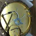 YYJLX 6-Light Modern Large Crystal Chandelier Gold Metal E26 Semi Flush Mount Round Ceiling Light Fixture Ceiling Lamp Farmhouse for Dining Room Living Room Laundry Room Foyer Kitchen Bedroom