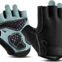 Braventure Bike Gloves for Women Cycling: Light Weight Half-Finger Cycling Gloves with Anti-Slip Shock-Absorbing Pad