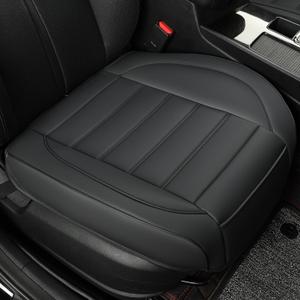 1 Pack Leather Front Car Seat Covers,Bottom Seat Covers for Cars,Driver Car Seat Cushion Cover,Luxury Seat Protectors,Waterproof,Full Wrap,for Most Vehicles,Sedan,Truck,SUV(Black)