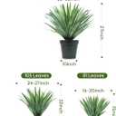 Velener Artificial Agave Plant in Black Pot with Real Stone Pebbles, Large Fake Agave Plants for Indoor and Outdoor-15 inches Tall, 81 Leaves