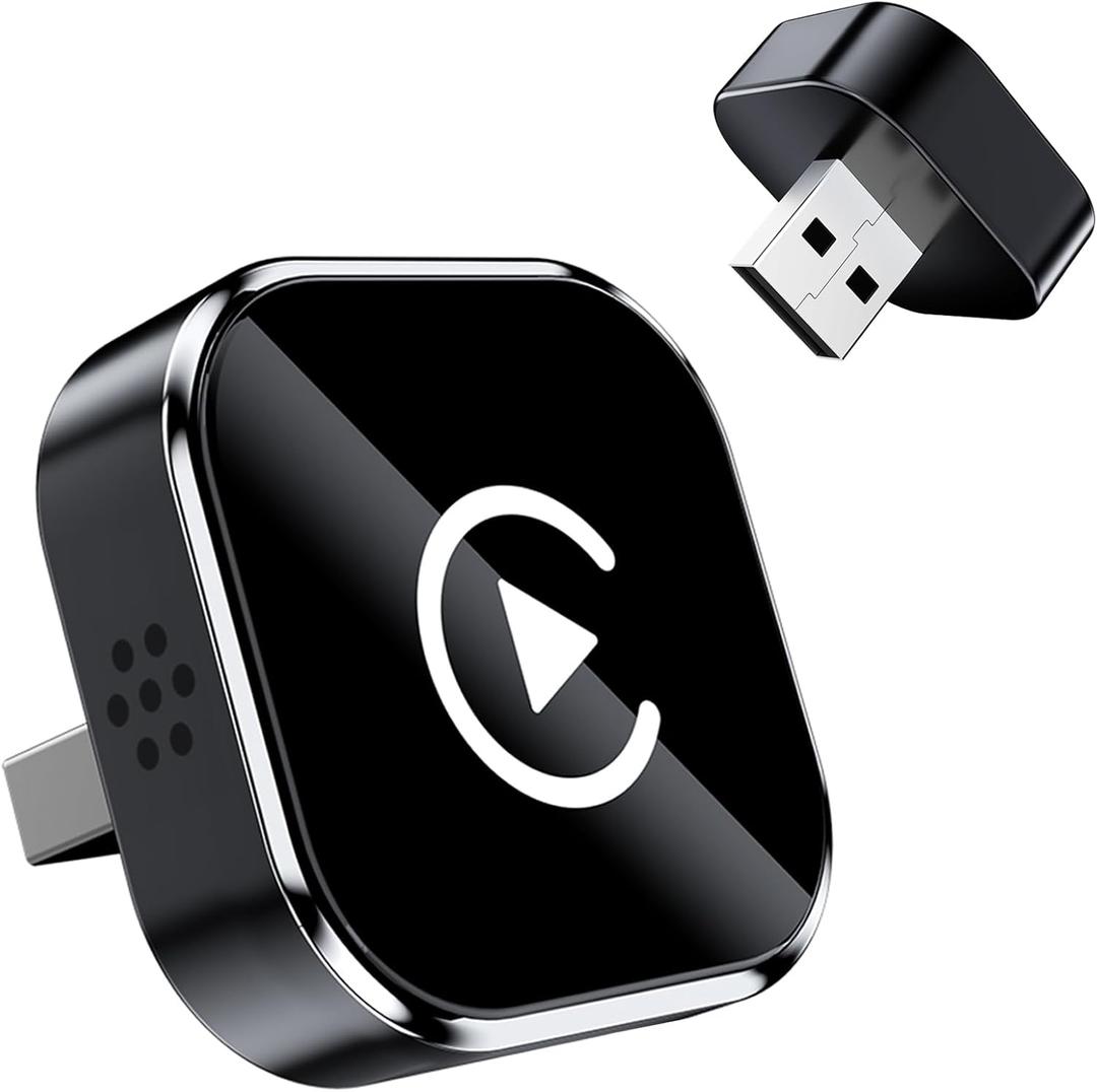Wireless CarPlay Adapter for iPhone, 2025 Upgraded Wired to Wireless for Apple CarPlay, Mini USB Design Car Play Adapter with Type-C Extension, Plug and Play, Stable Connection & No Latency (White) Wireless CarPlay Adapter for iPhone, 2025 Upgraded Wired to Wireless for Apple CarPlay, Mini USB Design Car Play Adapter with Type-C Extension, Plug and Play, Stable Connection & No Latency (White)