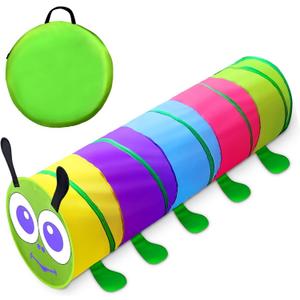 Kids Play Tunnel for Toddlers 1-3, 6 Foot Baby with 2 Mesh Sides Pop Up Crawling Toys 1 3 4 Year Old Girl Boy Birthday Gift, Indoor Outdoor Toddler Children or Dog