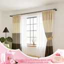 Bronze Double Curtain Rods, USFOOK Blackout Wrap Around Curtain Rods for Windows 32 to 58 Inch, 6/8 Inch Room Darkening Drapery Rod, Decorative Poles for Home Decor