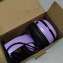 LORELEI X8 Over-Ear Wired Headphones with Microphone with 1.45m-Tangle-Free Nylon Line&3.5mm Plug, Lightweight Foldable & Portable Headphones for Smartphone,Tablet,Computer,Mp3/4(Dark Purple)