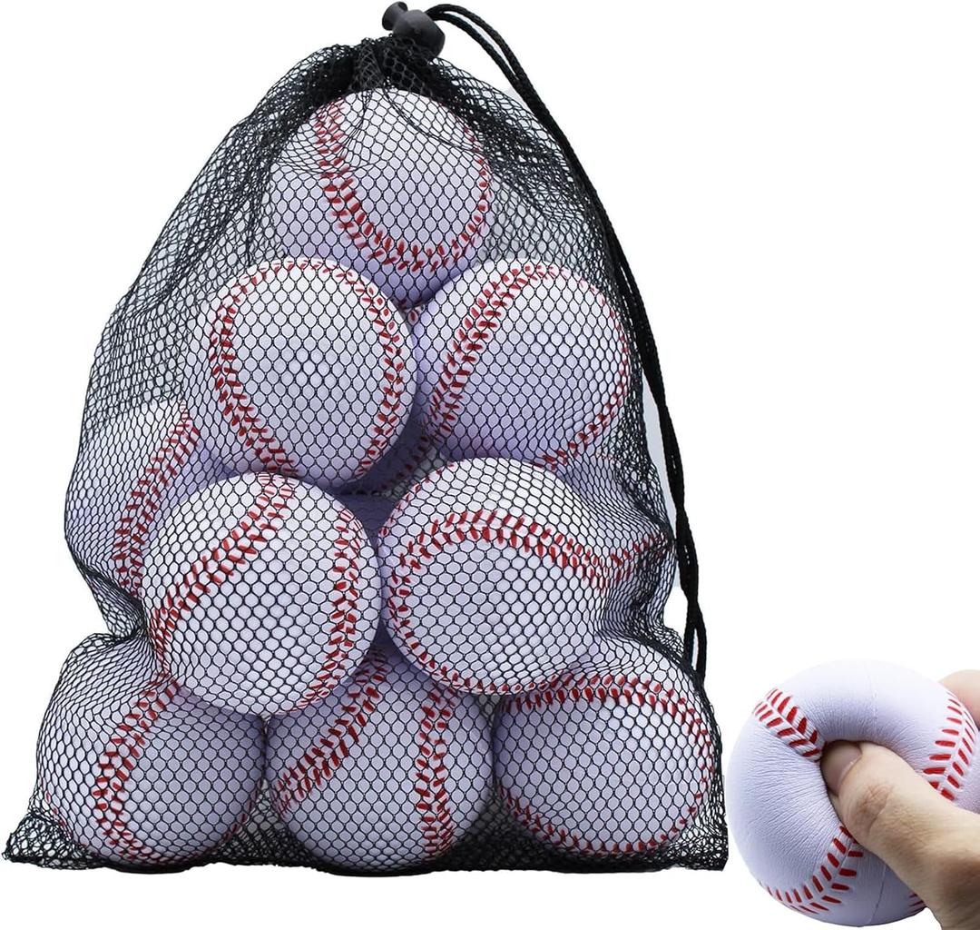 Magicorange Baseball, Foam Baseball Practice Training Baseballs Unmarked Baseball Soft Toss, Batting, Fielding, Hitting, Pitching