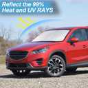 Windshield Sun Shade Compatible with 2024 2023 2022 2021 2020 2019 2018 Mazda CX5 CX-5, CX-3, CX-9,Front Window Sunshades 210T Reflective Polyester Sun Visor Cool Car Accessories