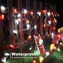 Brizled Red & White Christmas Lights, 33ft 50 LED Faceted C9 String Outdoor, Connectable Christmas Tree, UL Certified Indoor Xmas Waterproof for House Roof Party Decor