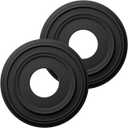 Matte Black PU Ceiling Medallions for Light Fixtures and Ceiling Fans, 12-1/4"OD x 4" ID x 1" P (Fits Canopies up to 7")