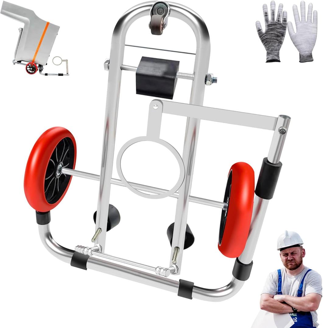 Toilet Lifting Tool - Portable Installation Jack with Foldable Cart, Heavy-Duty Wheels for Easy Toilet Repair, Move & Positioning by Plumbers