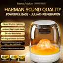 Bluetooth Wireless Speaker Subwoofer Bass, 360-Degree Stereo Surround, Music Rhythm Lighting Atmosphere Ambient Night Light, 24-Hour Endurance, HD Home Desktop Audio, USB/AUX/TF Card Support