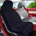 Ruikyhom Car Seat Towel Cover, Universal Seat Protector for Cars, SUVs, and Trucks, Sweat-Resistant Seat Protector for Gym, Beach, Swimming, and Daily Commute Travel, Black