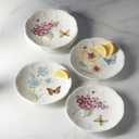 Lenox Dinnerware Set, Butterfly Meadow 6-Piece Tidbit Plate Set, Service For 6, Durable Porcelain Appetizer Plates, Dishwasher And Microwave Safe, Ceramic Plates, Salad Plate (Assorted, 6 Piece)