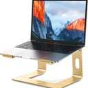 BESIGN LS03 Aluminum Laptop Stand, Ergonomic Detachable Computer Stand, Riser Holder Notebook Stand Compatible with Air, Pro, Dell, HP, Lenovo More 10-15.6" Laptops, Gold
