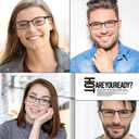 ALWAYSUV Nearsighted Glasses Black Rectangular TR90 Full Frame Myopia Shortsighted Distance Eyeglasses For Women/Men