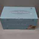 AOMRYOM Raised Cat Food Bowl, Ceramic Elevated Tilted Cat Bowls, Pet Bowl Dish Set for Cats and Small Dogs, Protect Cat's Spine, White & Blue, Dishwasher and Microwave Safe 1 Pack