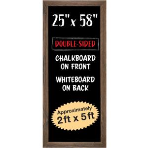 Excello Global Products Extra Large Gigantic Chalkboard Sign: 58"x25" Hanging Chalk Sign for Kitchen Wall Decor, Restaurant Menu Board/Hangs in Both Directions/Reversible with Dry Erase Board on Back