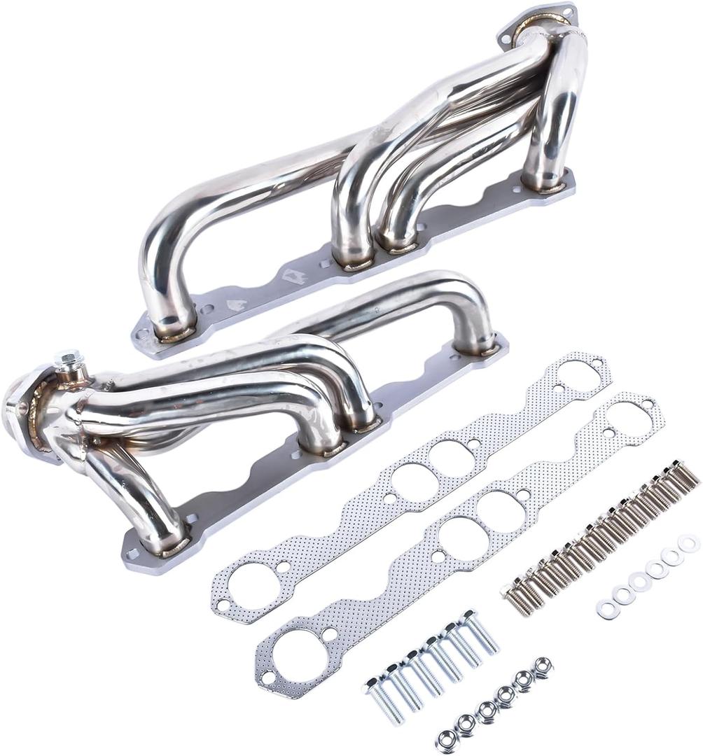 Short Tube Headers SBC Headers 1-1/2 in Replacement for 1988-1995 Chevy GMC C1500 C2500 K1500 K2500 1992-1995 Blazer Tahoe GMC Suburban Yukon 5.0L 5.7L 305 350