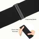 SANSTHS Women Wide Elastic Belts for Dresses Corset Waist Belts Ladies Cinch Belts Thick Stretchy Waistband, Black, Fit Waist Size 24-27 Inches