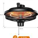Fanspex 1500W Electric Ceiling Heater for Home, Patio, Gazebo & Greenhouse